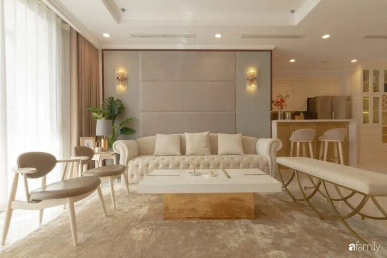 Căn hộ 3 phòng ngủ view sông Sài Gòn với phong cách bán cổ điển sang trọng nhưng không xa cách