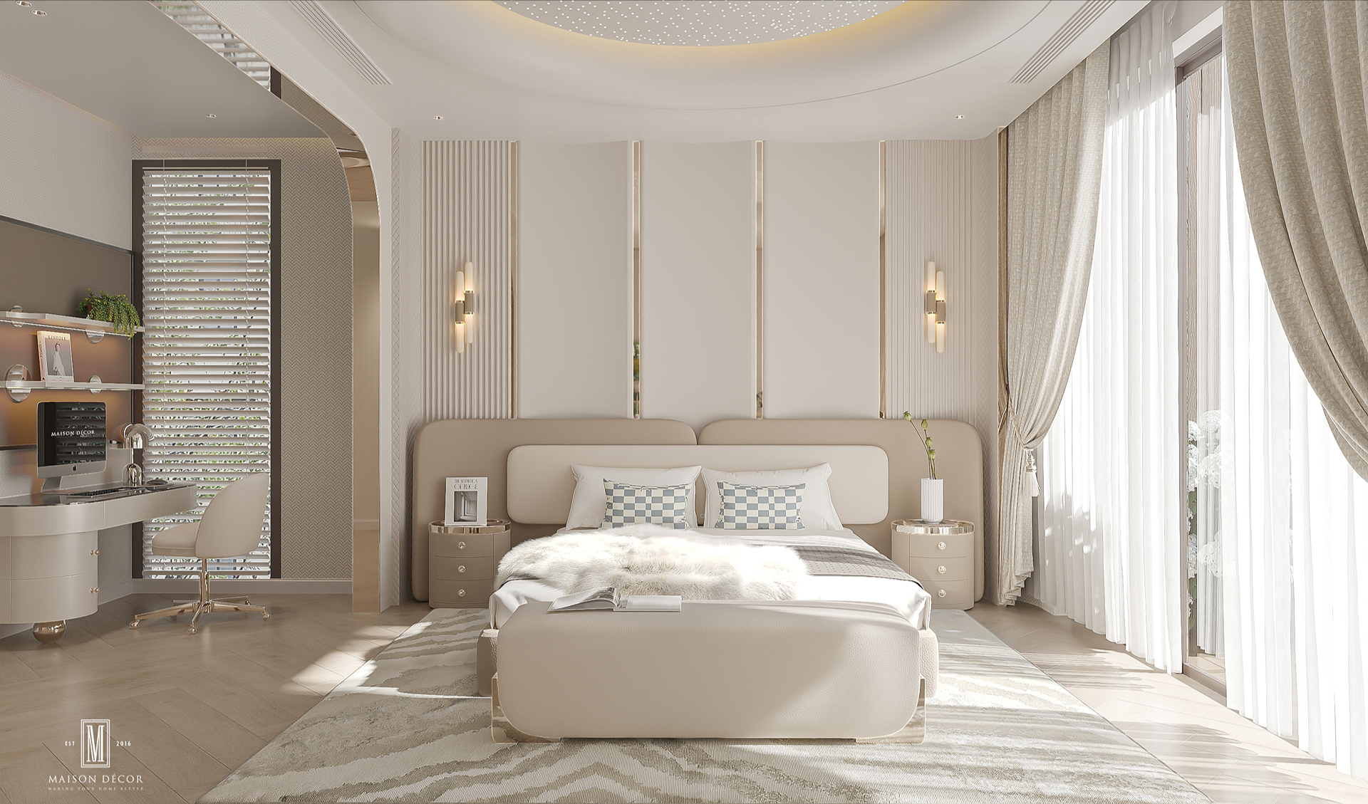 Thiết kế trần nhà biệt thự - Trần sao nghệ thuật